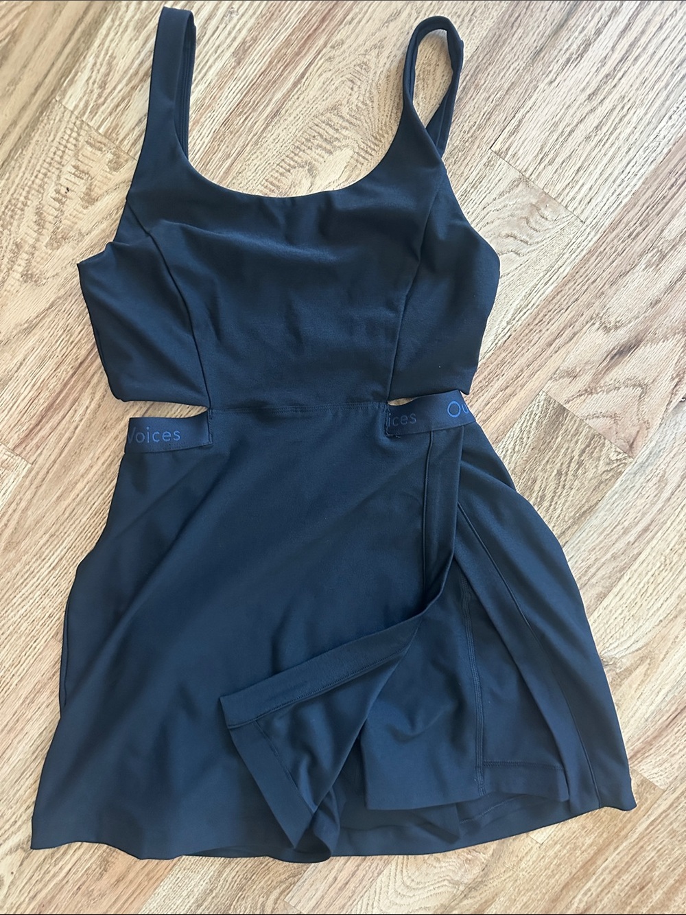Outdoor Voices Black Cutout Mini Dress